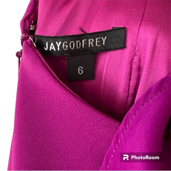 Jay Godfrey Purple Cowl Back Sleeveless Full Length Formal Evening Gown 6 - Picture 5 of 9